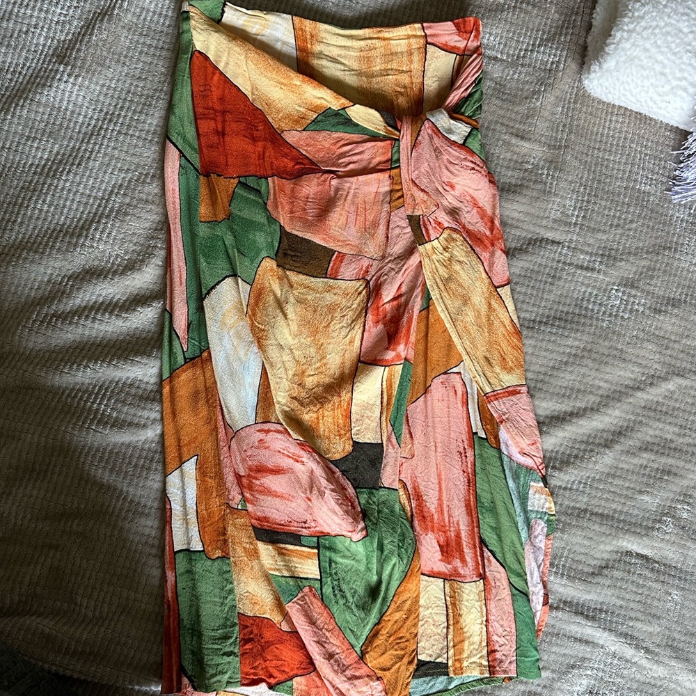 Forever 21 Multicolor Geometric Skirt